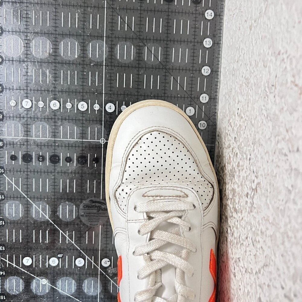 Veja V-10 Women Size 9 White Black Leather Red V Logo Casual Training Shoes - Picture 14 of 14